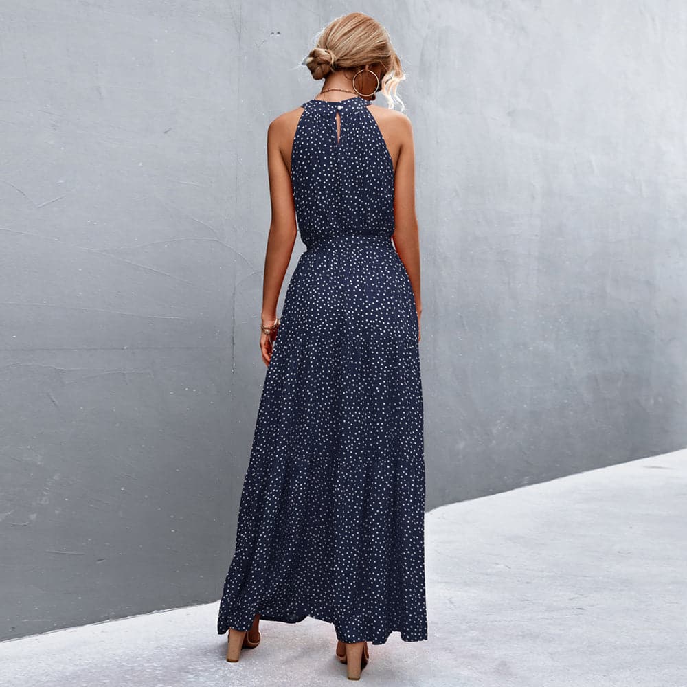 Katia - Robe d'été élégante sans manches à motif à pois