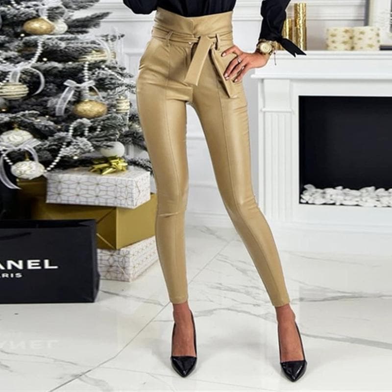 Pantalon Femme - Taille Haute - Coupe Évasée - Élégant et Confortable