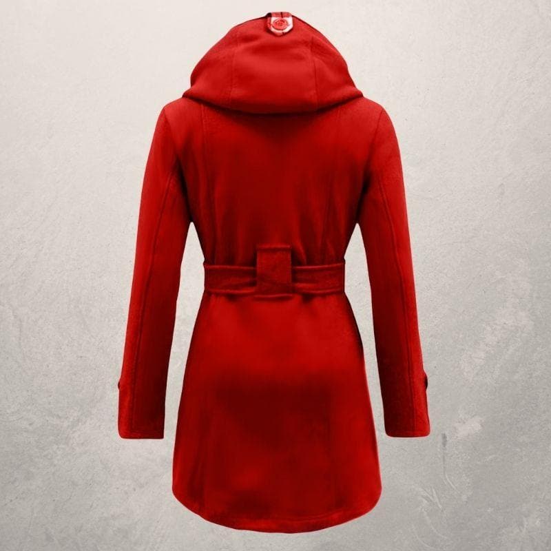 Hermina - Manteau d'hiver chaud et tendance avec ceinture et capuche