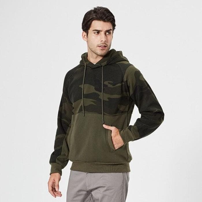 Ewald - Sweat à capuche camouflage tendance