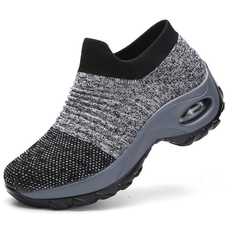 Baskets basses femme – Maille respirante – Semelle air – Enfilage facile confort