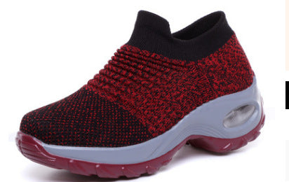 Baskets basses femme – Maille respirante – Semelle air – Enfilage facile confort