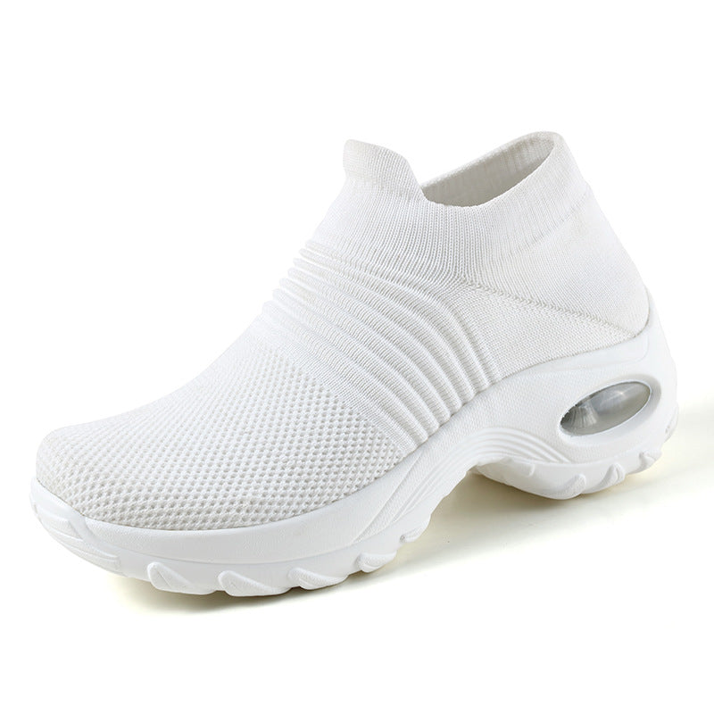 Baskets basses femme – Maille respirante – Semelle air – Enfilage facile confort