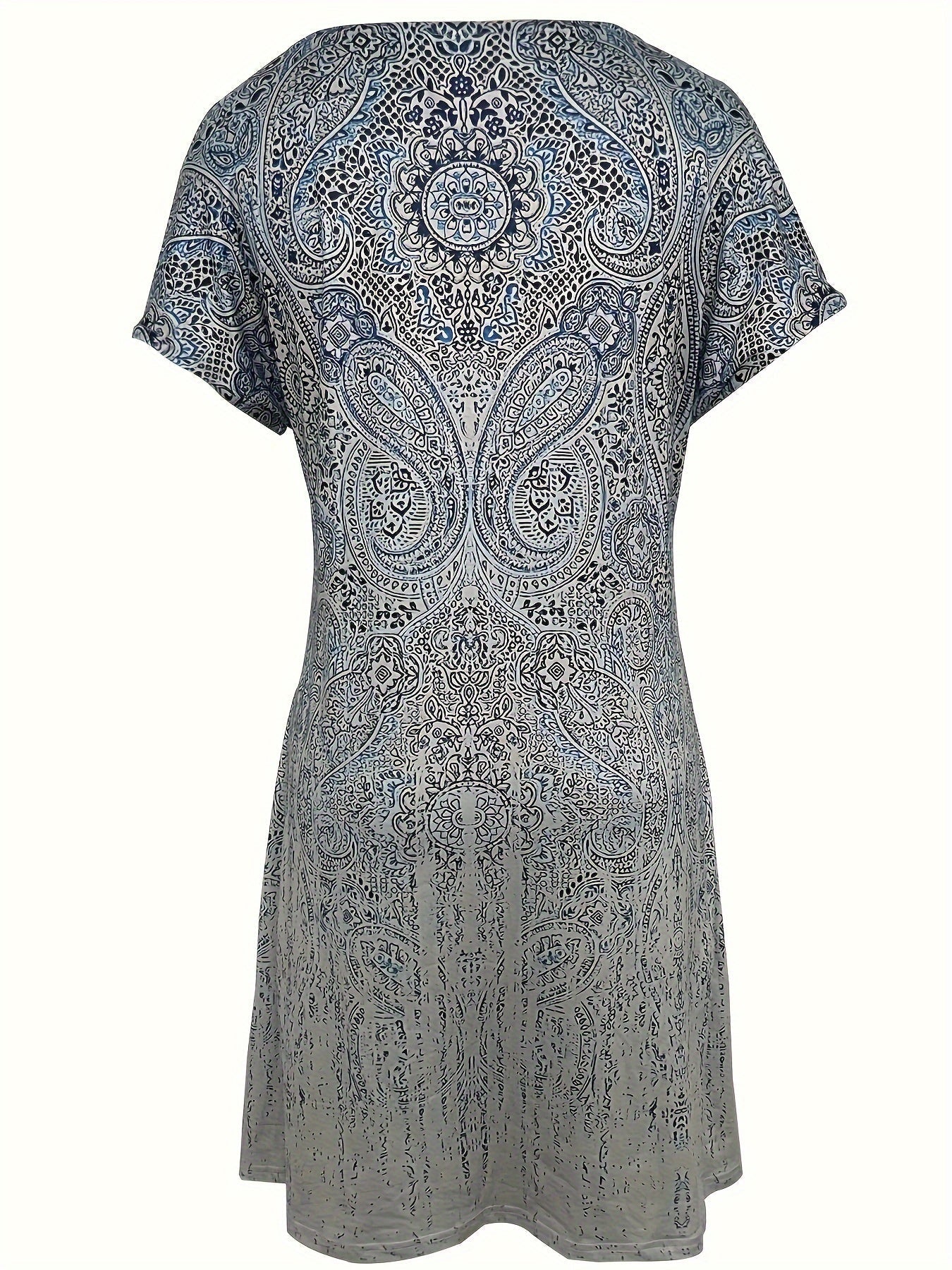 Robe mini femme – Coupe ample – Tissu respirant – Manches courtes – Col rond