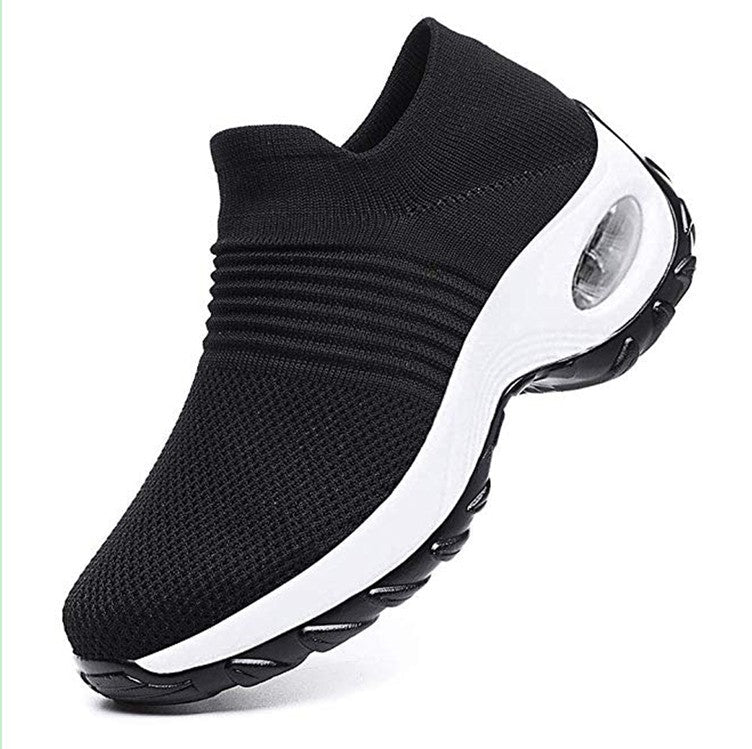 Baskets basses femme – Maille respirante – Semelle air – Enfilage facile confort