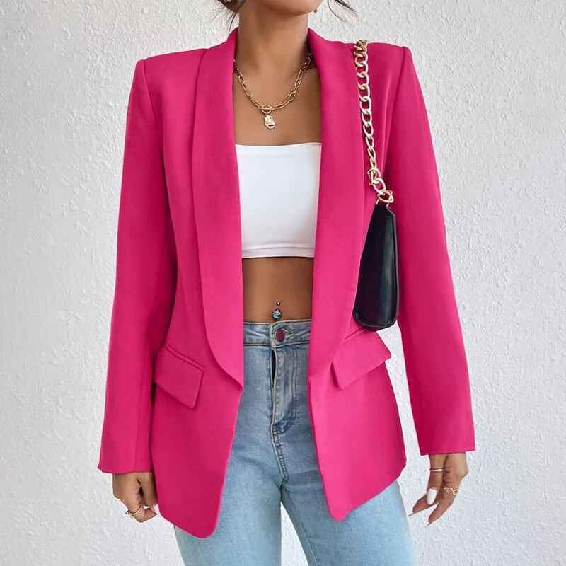 Blazer Femme – Coupe Cintrée – Revers Classique – Fermeture Un Bout – Style Structuré