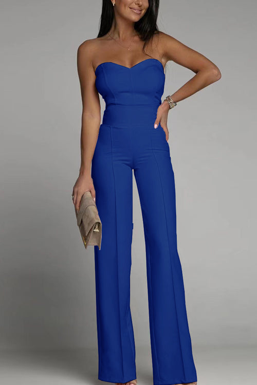 Combinaison Femme - Sans Bretelles - Taille Haute - Coupe Ample Élégante