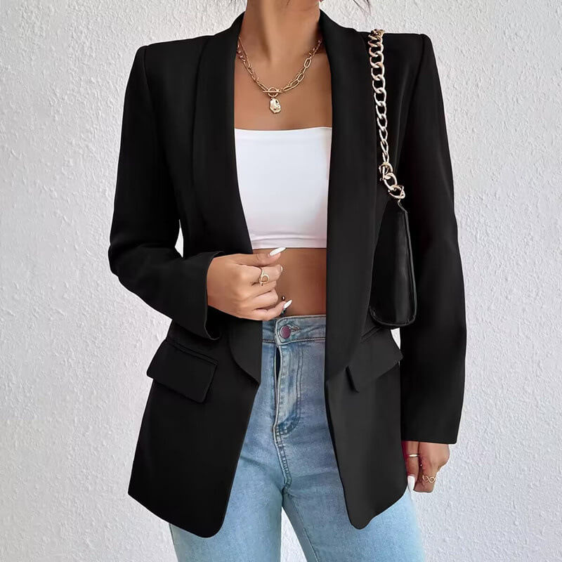 Blazer Femme – Coupe Cintrée – Revers Classique – Fermeture Un Bout – Style Structuré