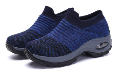 Baskets basses femme – Maille respirante – Semelle air – Enfilage facile confort