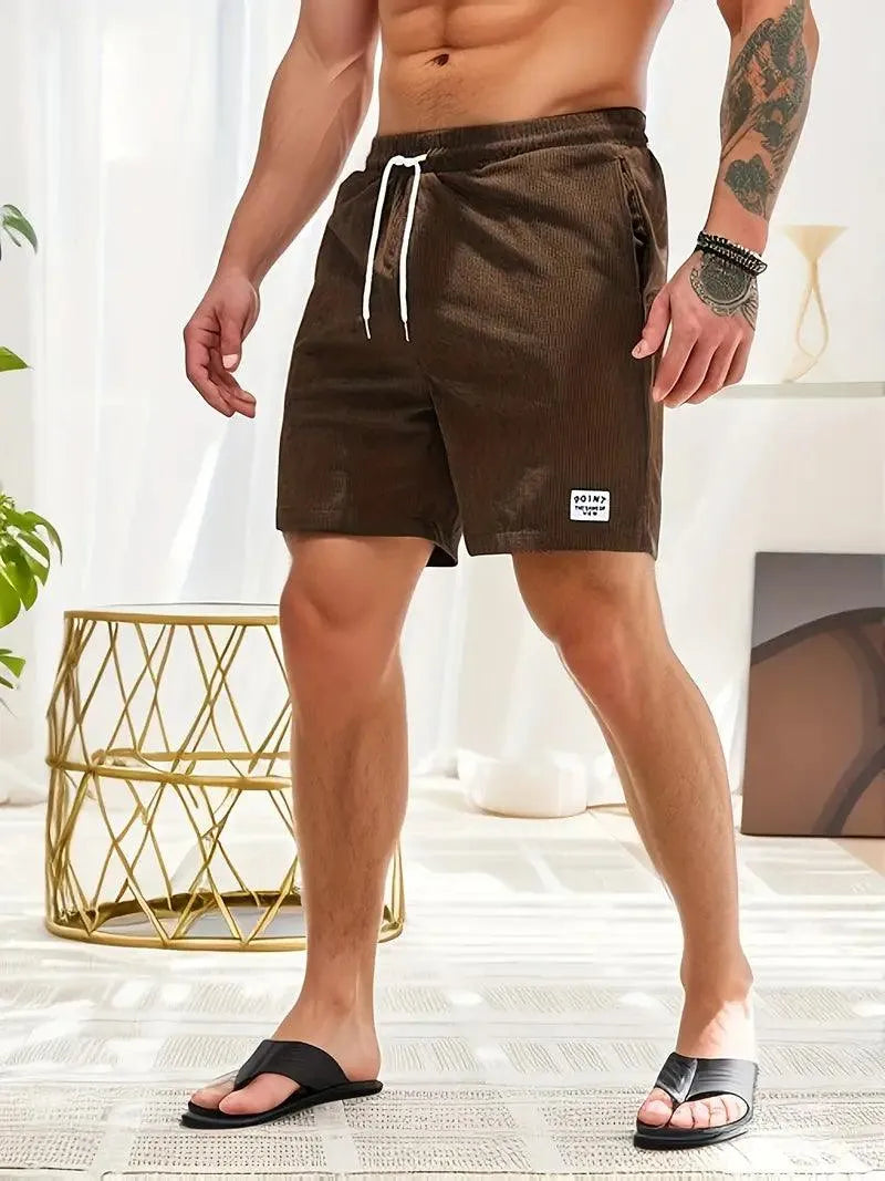 Short Homme - Taille Élastique avec Cordon - Coupe Confortable - Tissu Respirant