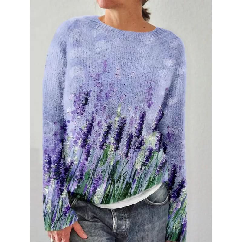 Pull doux à fleurs colorées pour femme
