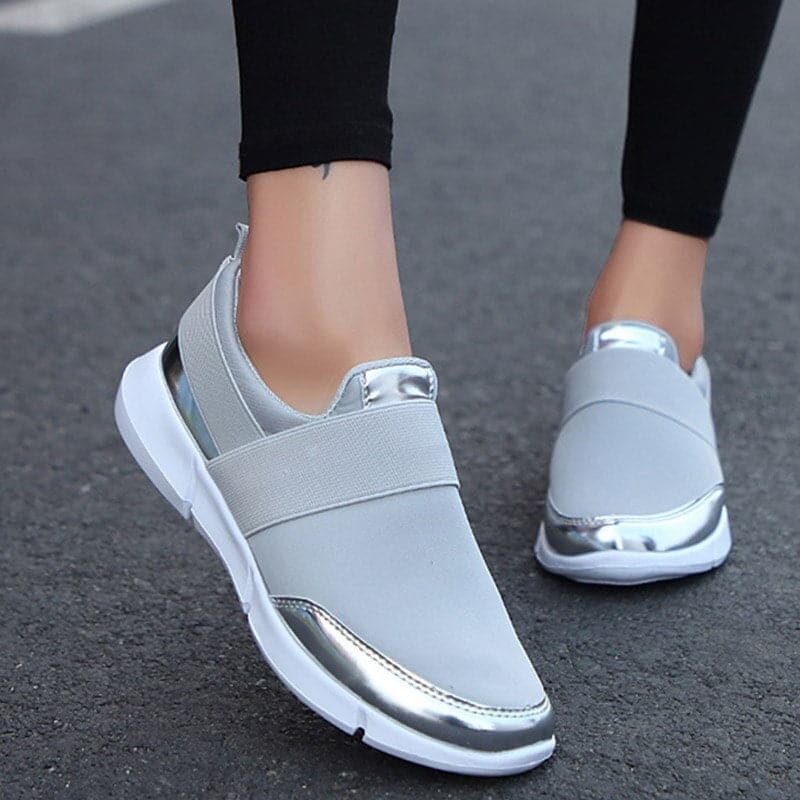 Baskets Femme - Slip-On Confort - Bande Élastique - Design Moderne Casual