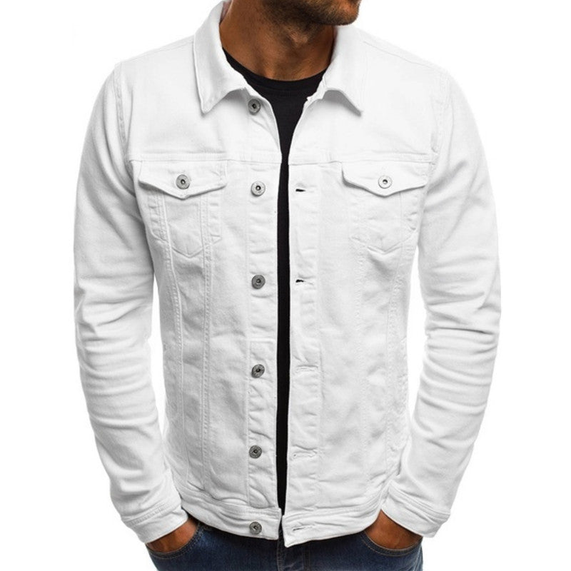 Veste en jean homme – Coupe régulière structurée – Boutonnage métallique – Poches poitrine