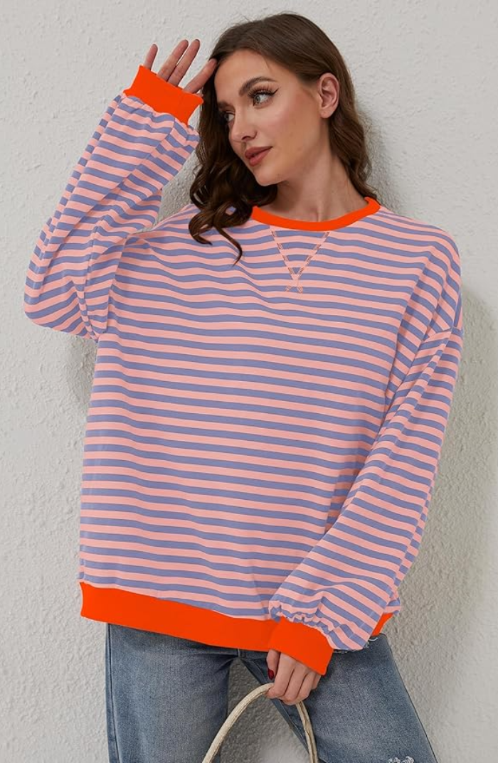 Pull à Rayures Décontracté, Confortable et Chic pour Femmes