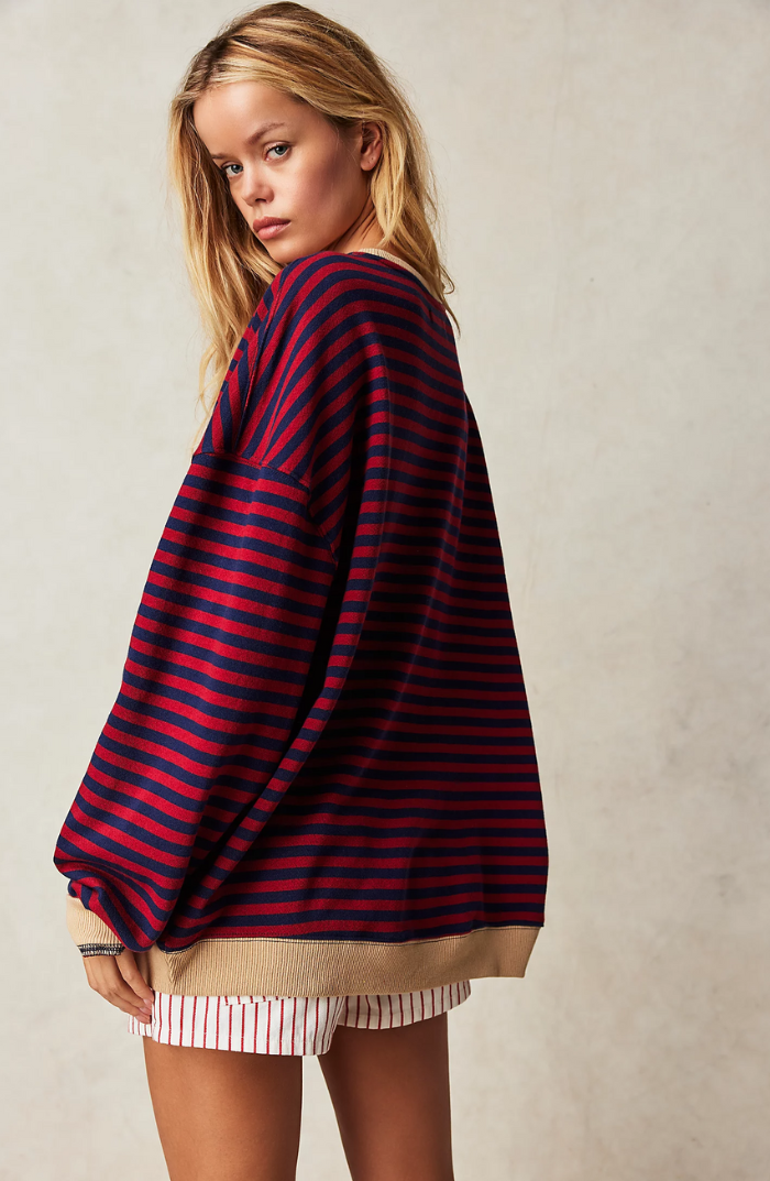 Pull à Rayures Décontracté, Confortable et Chic pour Femmes