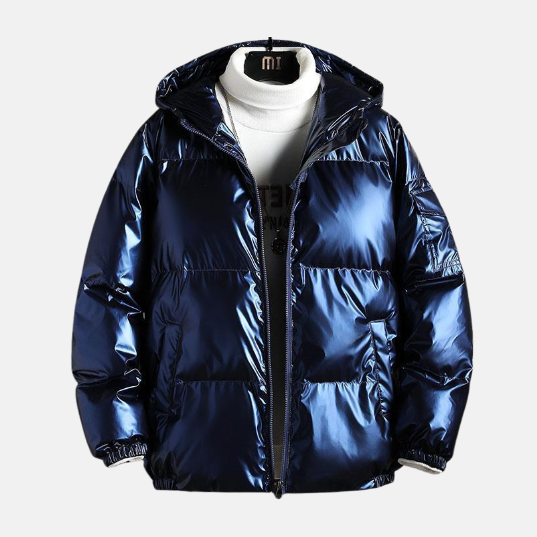 Manteau matelassé homme – Coupe oversize – Déperlant – Capuche – Fermeture zippée