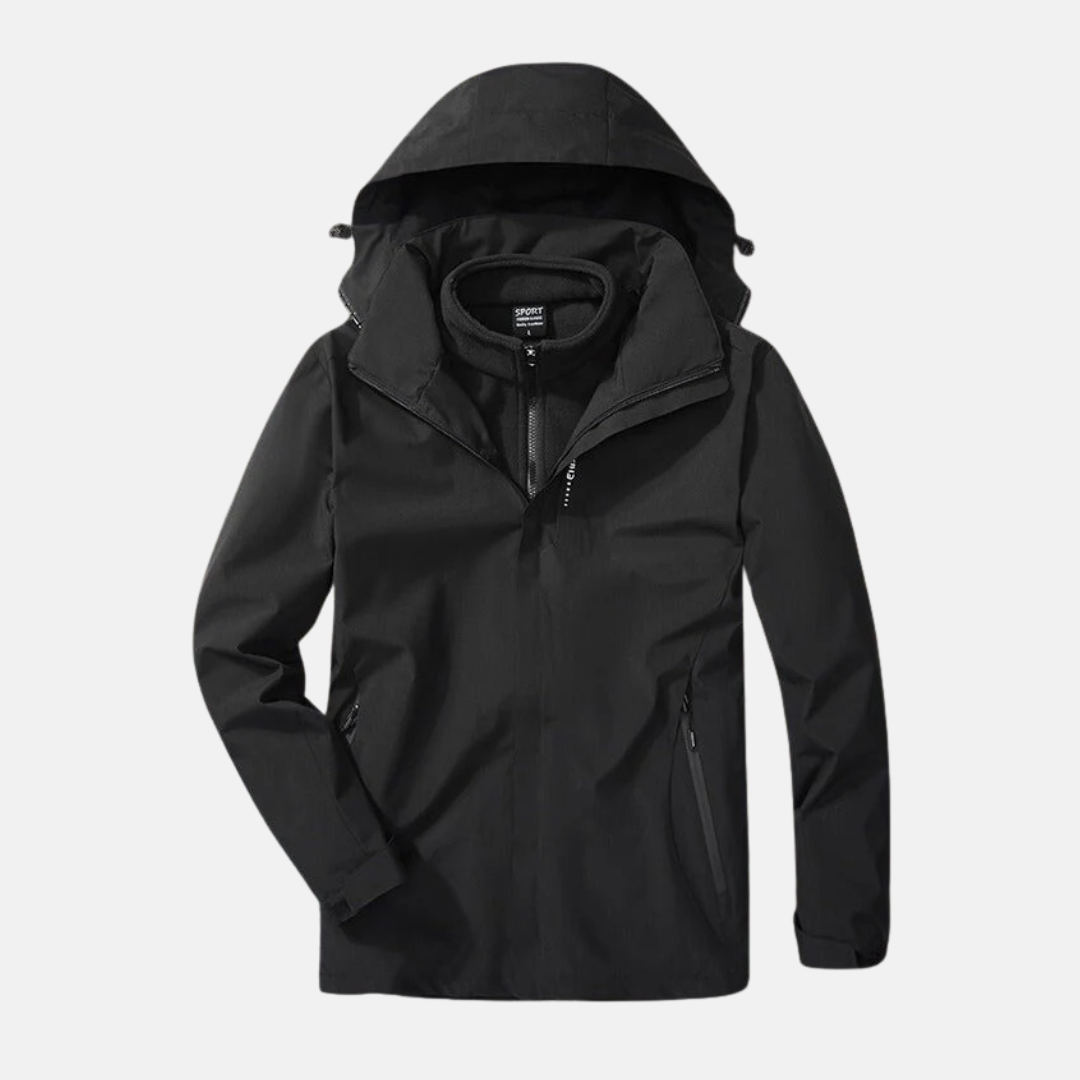 Femme Ensemble Deux Pièces - Tissu Tissé Résistant - Coupe décontractée - Col montant à capuche ajustable