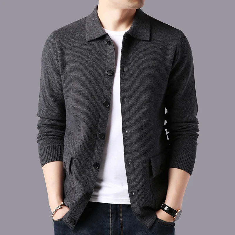 Henri Cardigan Col Classique | Coupe Ajustée Cardigan