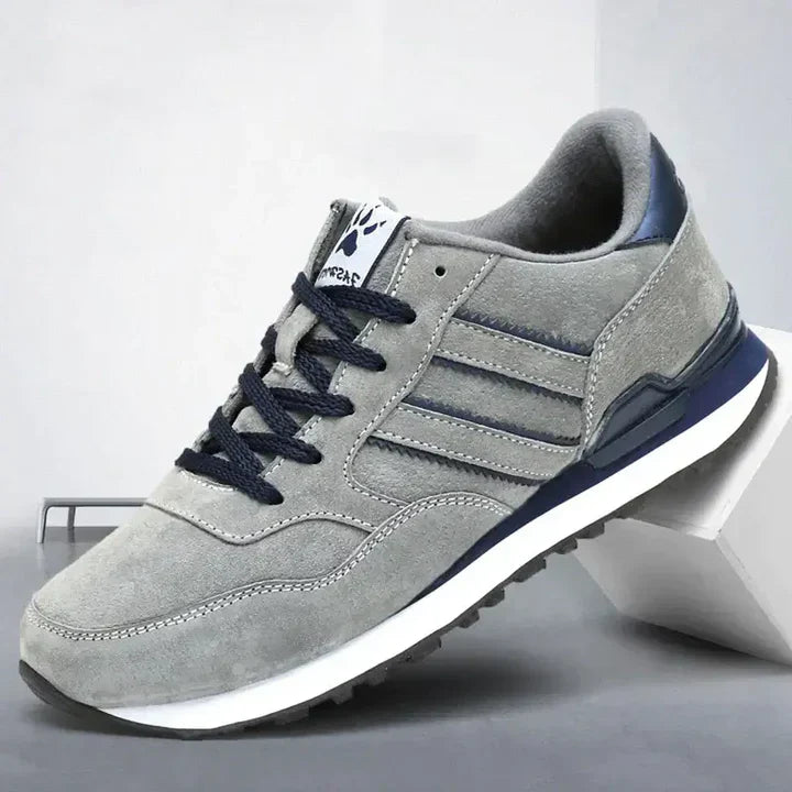 Baskets Basses Homme - Suède & Synthétique - Style Sport Casual - Lacets Ajustables