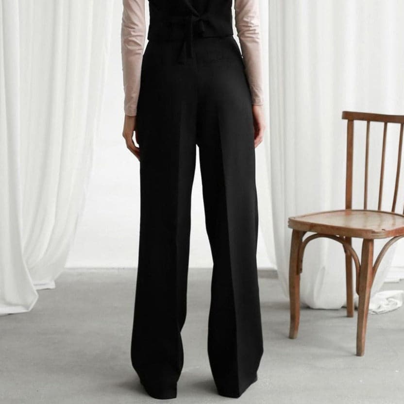 Pantalon Large Femme - Taille Haute - Élégant et Confortable - Style Décontracté Chic
