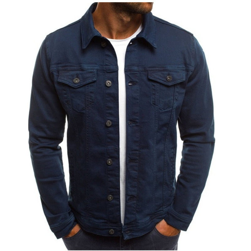 Veste en jean homme – Coupe régulière structurée – Boutonnage métallique – Poches poitrine