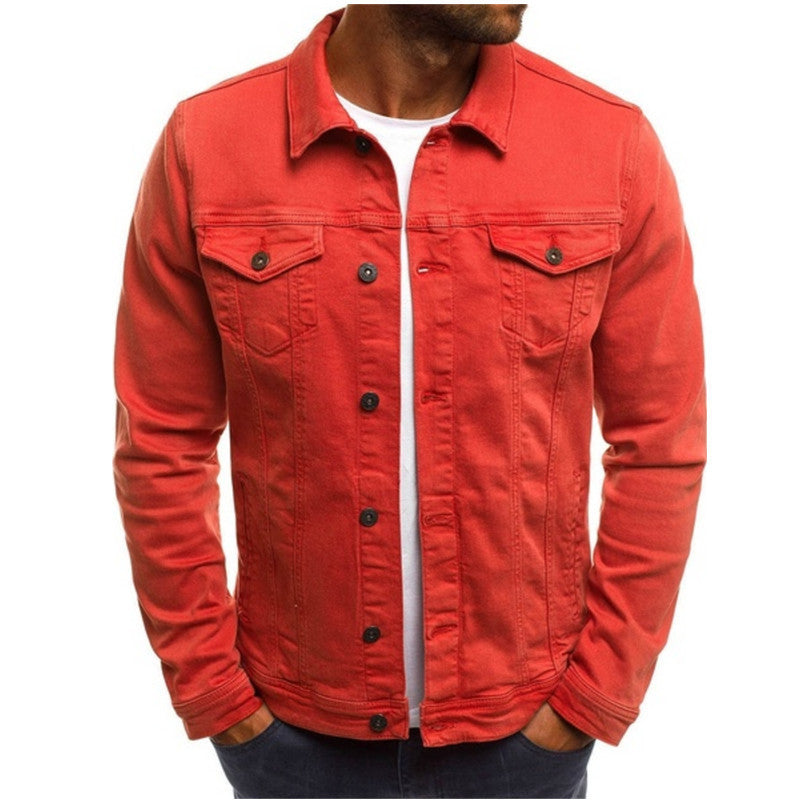 Veste en jean homme – Coupe régulière structurée – Boutonnage métallique – Poches poitrine