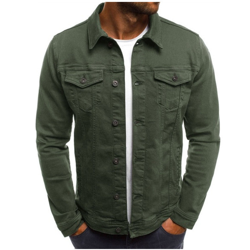 Veste en jean homme – Coupe régulière structurée – Boutonnage métallique – Poches poitrine