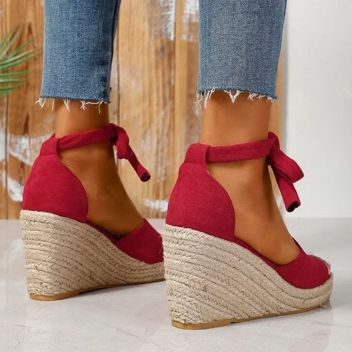 Sandales Espa - Sandales compensées espadrilles avec lacets