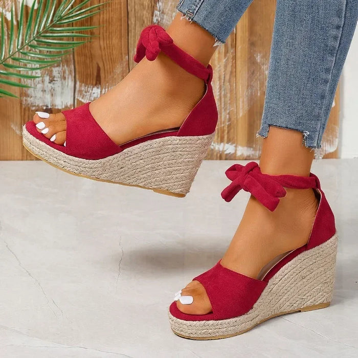 Sandales Espa - Sandales compensées espadrilles avec lacets