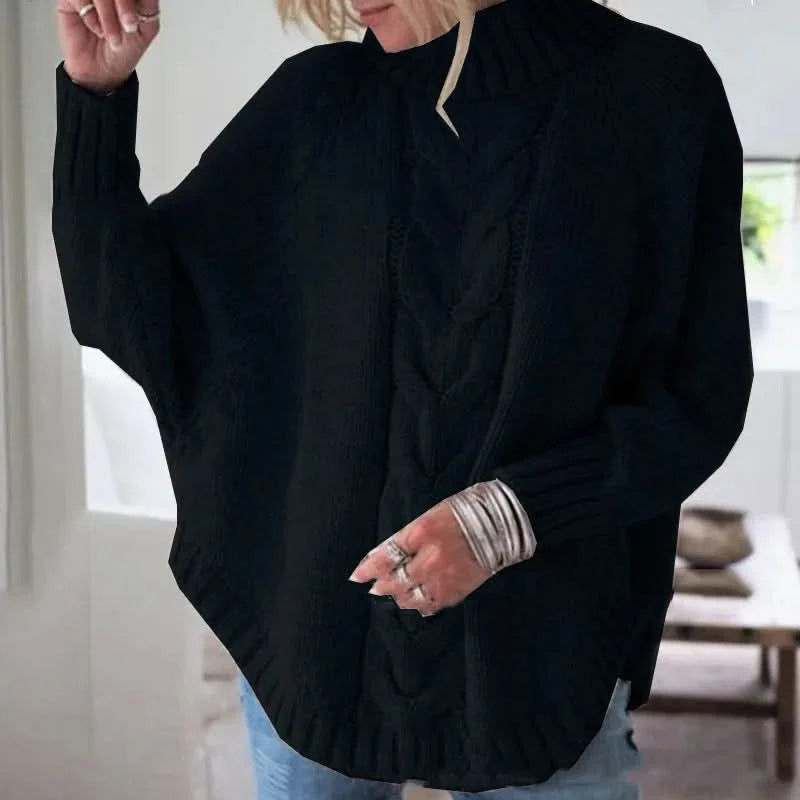 Pull à Col Roulé Tricot Câblé Douillet, Chic, Confortable et Polyvalent pour Femme