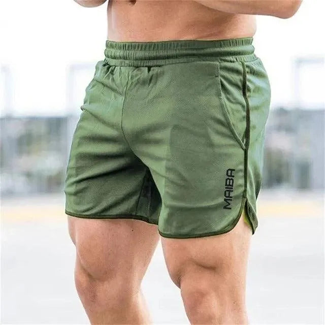 Short de Sport Homme - Taille Élastique - Coupe Courte avec Fentes - Poches Pratiques