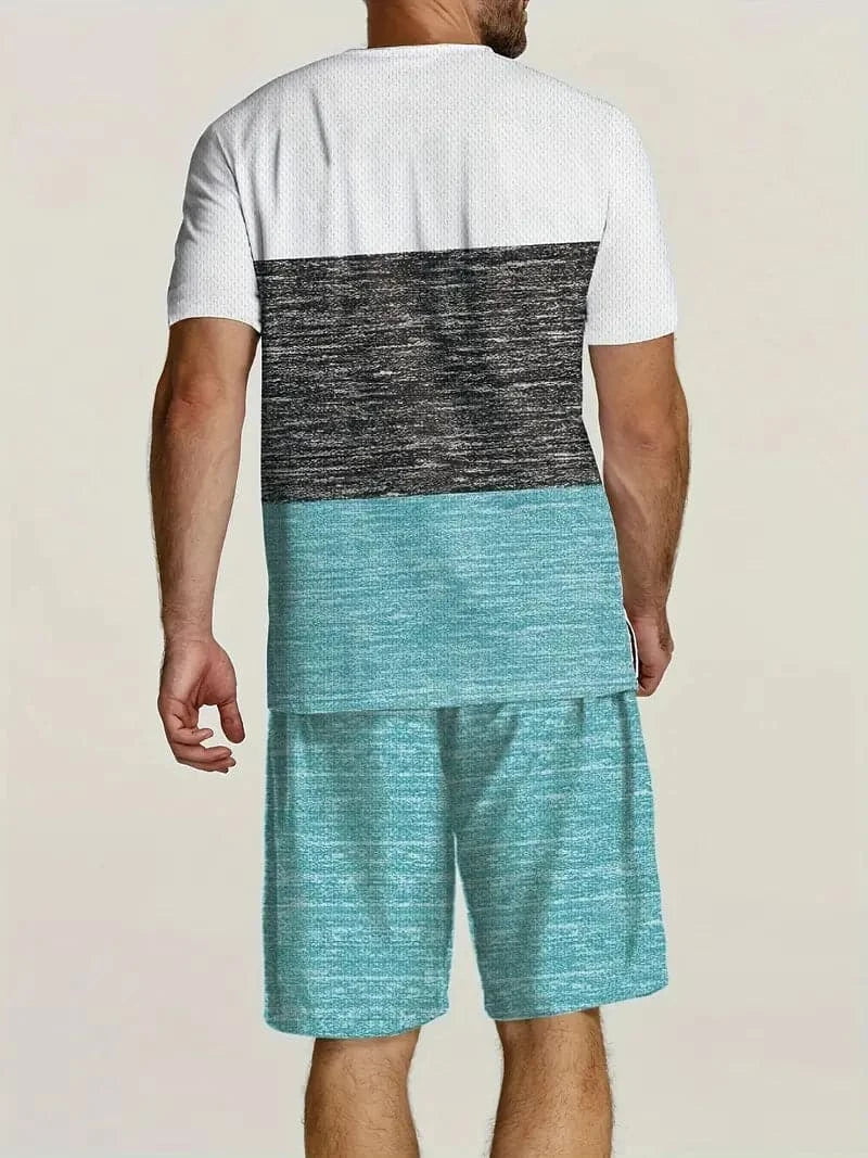 Ensemble T-shirt graphique et short à cordon de serrage Sun-Kissed pour femme