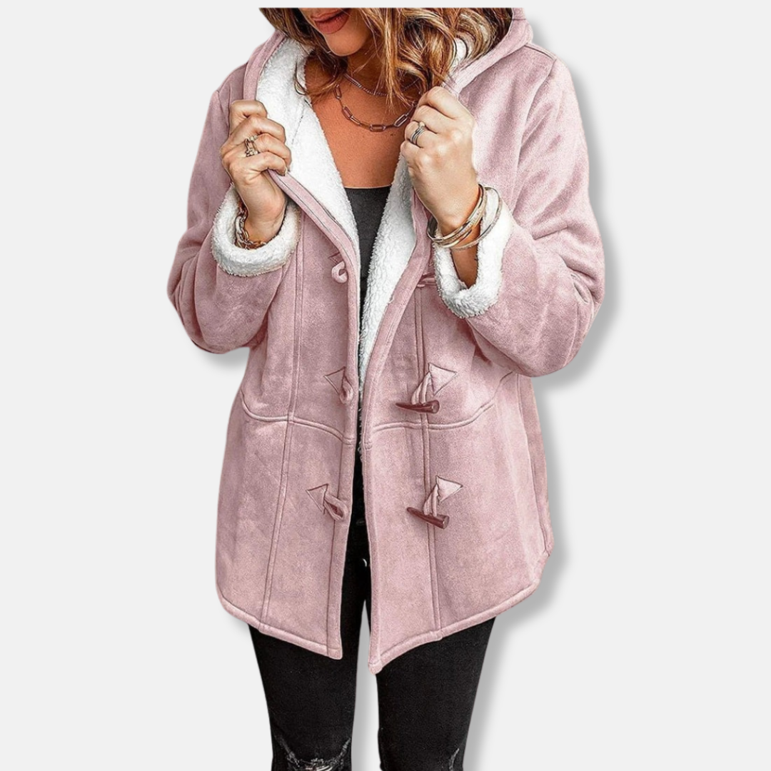 Veste polaire femme – Capuche – Doublure douce – Coupe décontractée – Longueur mi-cuisse