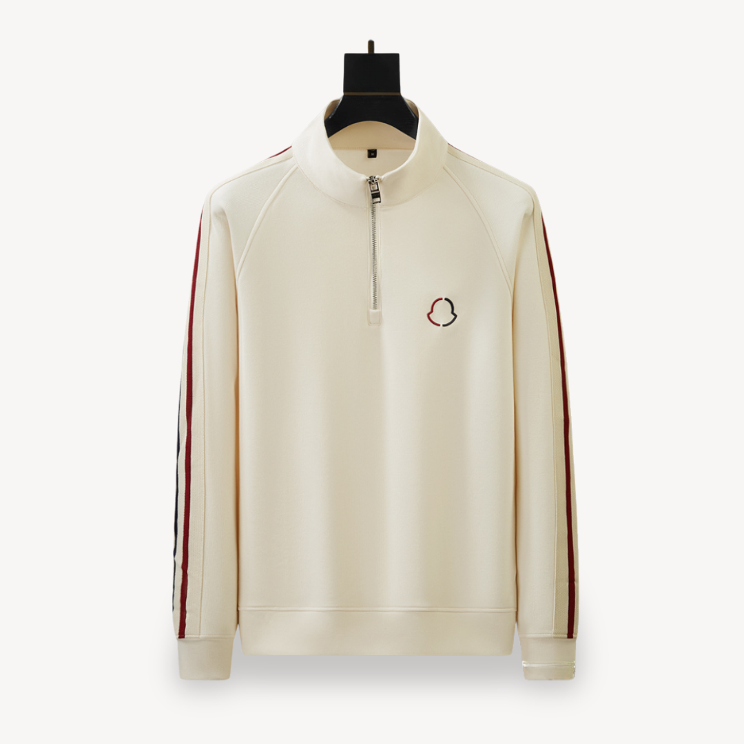Survêtement homme – Coupe standard – Tissu respirant – Zip intégral – Détail rayé
