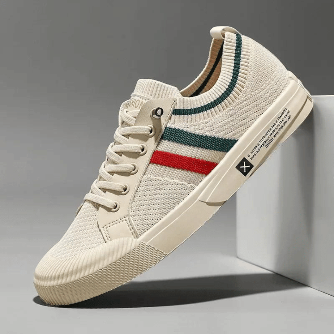 Sneakers Homme - Tricot Respirant - Semelle Caoutchouc Antidérapante - Lacets Ajustables