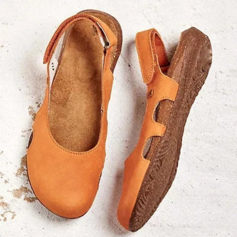 Sandales femme à bout fermé – Maintien confort – Lanière réglable – Tissu respirant