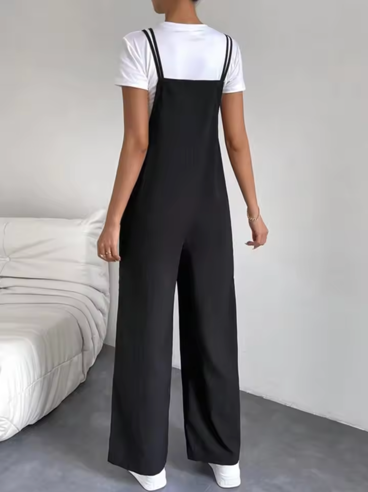 Salopette Femme - Coupe Large Confortable - Bretelles Ajustables - Poches Pratiques