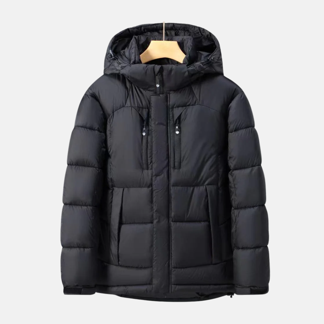 Homme Veste - Col Montant Avec Capuche - Manches Longues Ajustables