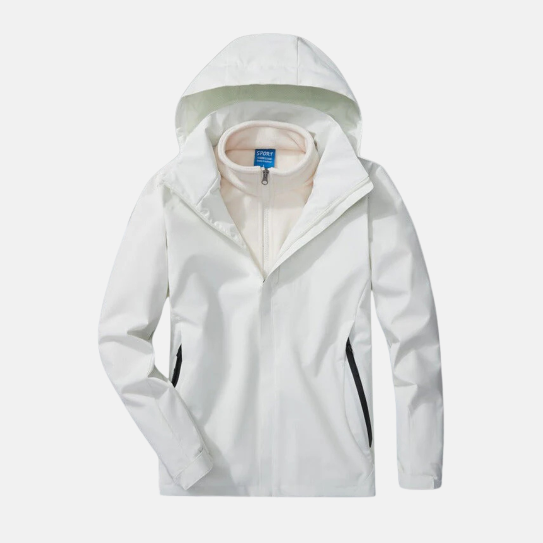 Femme Ensemble Deux Pièces - Tissu Tissé Résistant - Coupe décontractée - Col montant à capuche ajustable