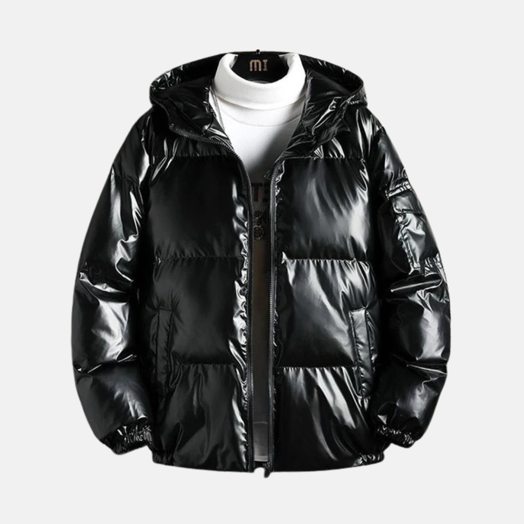 Manteau matelassé homme – Coupe oversize – Déperlant – Capuche – Fermeture zippée