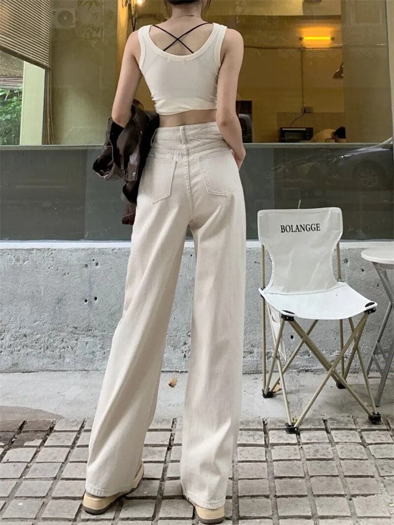 Ellen - Pantalon moderne et large à taille haute
