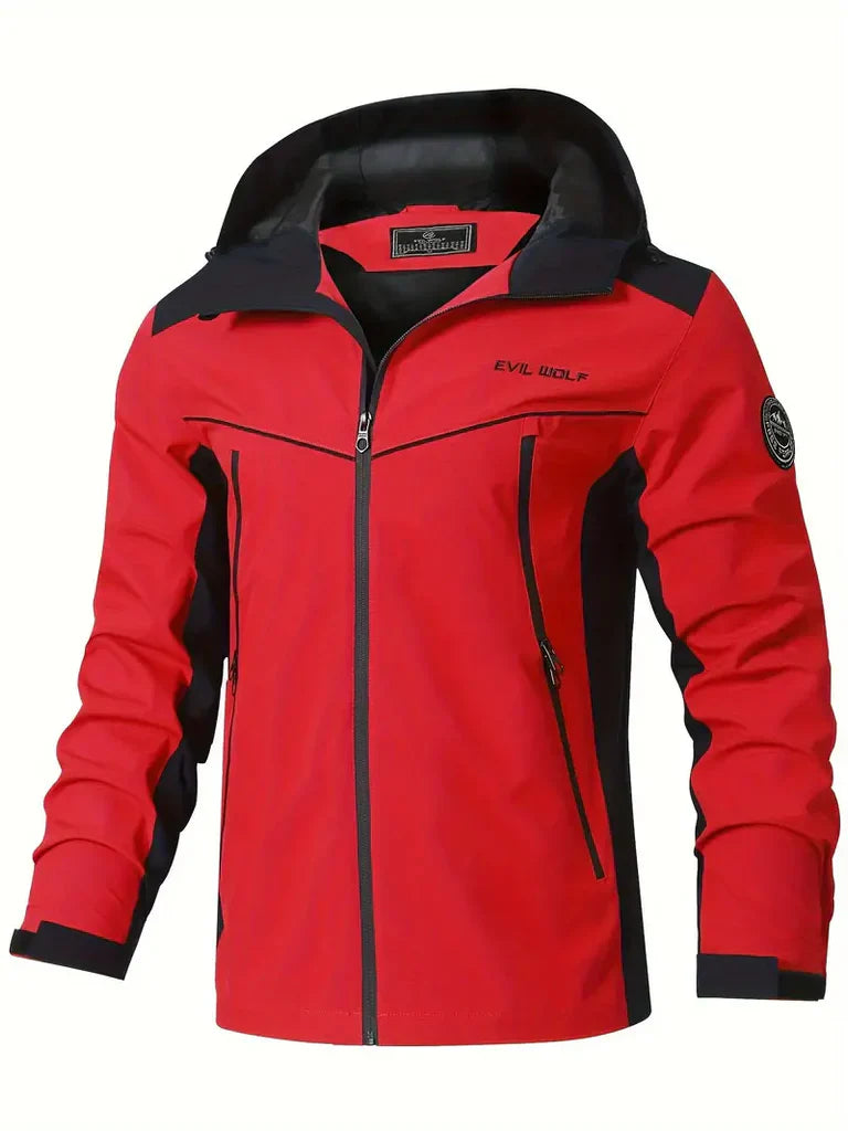 Veste de randonnée homme – Imperméable – Coupe standard – Capuche – Poches zippées