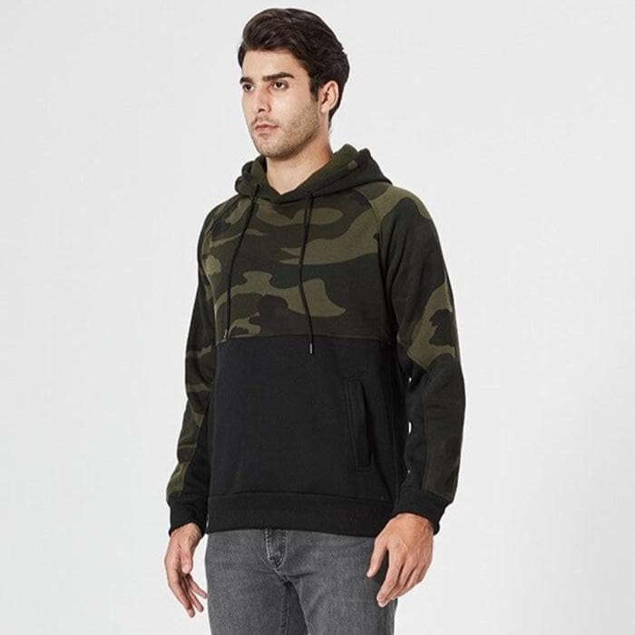 Ewald - Sweat à capuche camouflage tendance