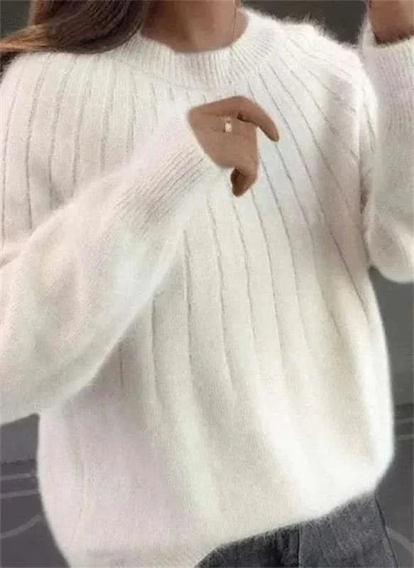 Pull en Tricot Cozy Chic, Doux, Élégant et Confortable pour Femme