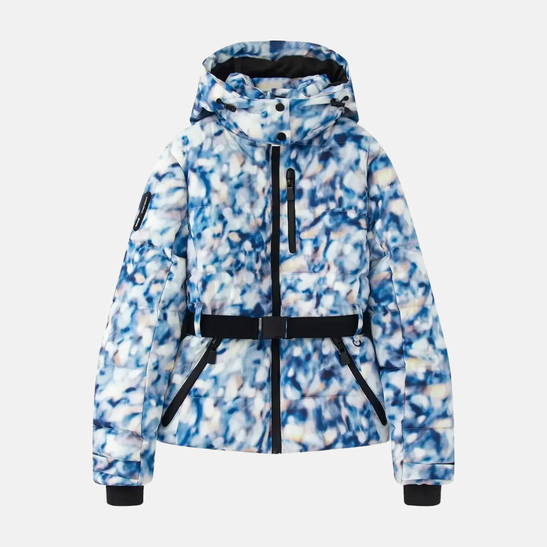 Femme Veste De Ski - Tissu Tissé - Coupe Décontractée - Col Montant À Capuche