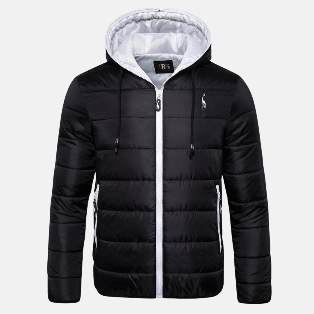 Veste matelassée homme – Coupe régulière – Capuche – Déperlante – Poches zippées