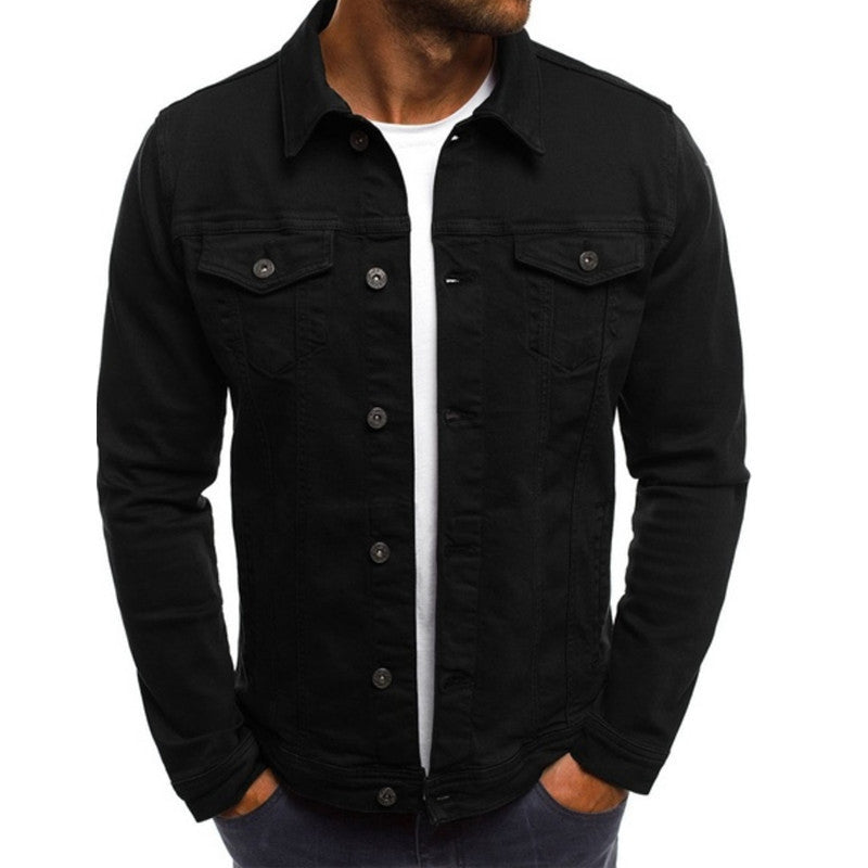 Veste en jean homme – Coupe régulière structurée – Boutonnage métallique – Poches poitrine