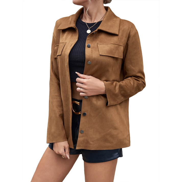 Veste élégante en similicuir pour femme