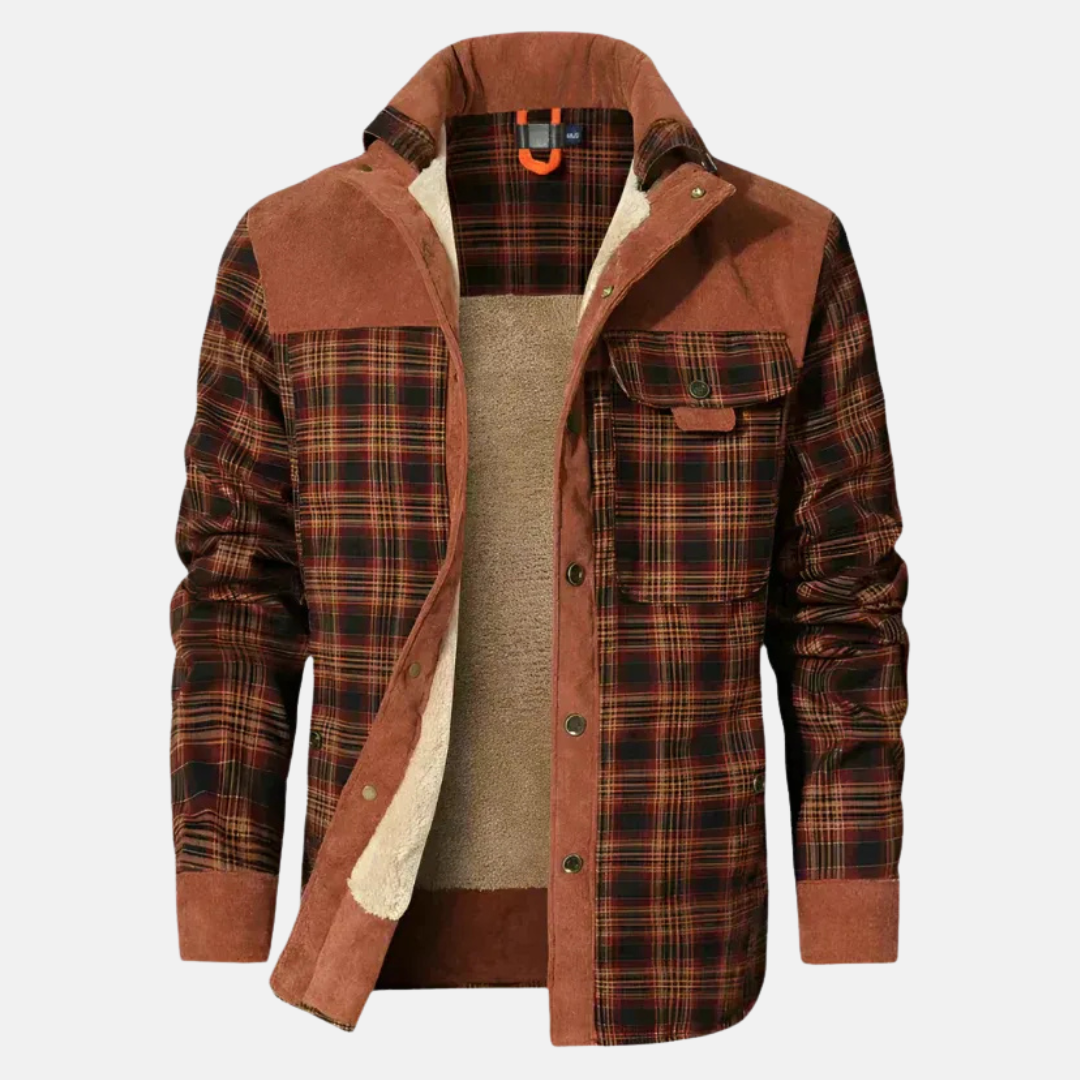 Veste-chemise homme – Coupe décontractée – Doublure polaire – Fermeture à pressions