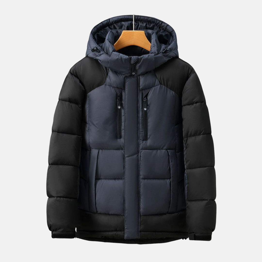 Homme Veste - Col Montant Avec Capuche - Manches Longues Ajustables